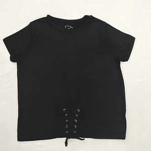 Girls 10/12 Black Short Sleeve Shirt